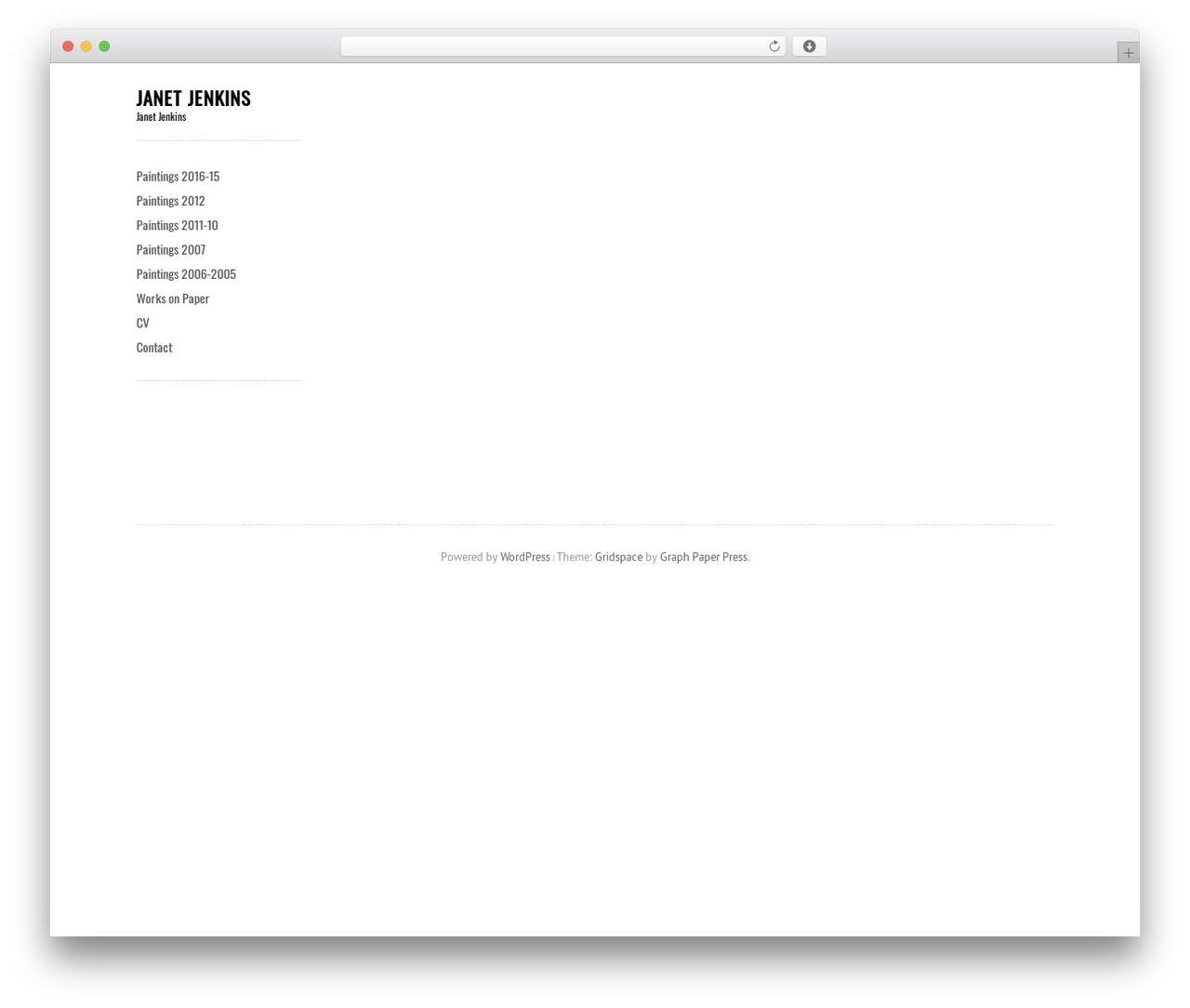 WordPress theme Gridspace - janetjenkins.net