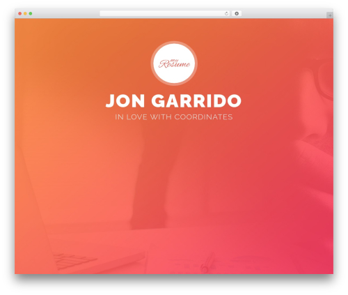 WordPress theme ResumeX - jongarrido.es