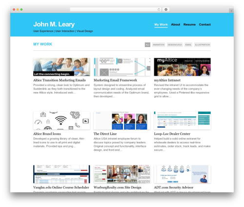 Workality Lite WordPress theme - johnmleary.com