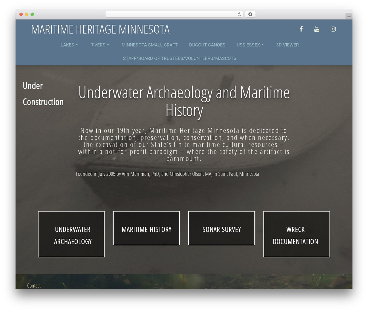 Crio WordPress theme - maritimeheritagemn.org