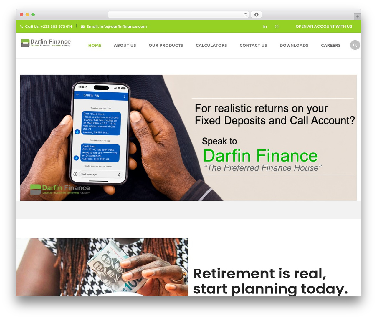 Finance WordPress theme - darfinfinance.com