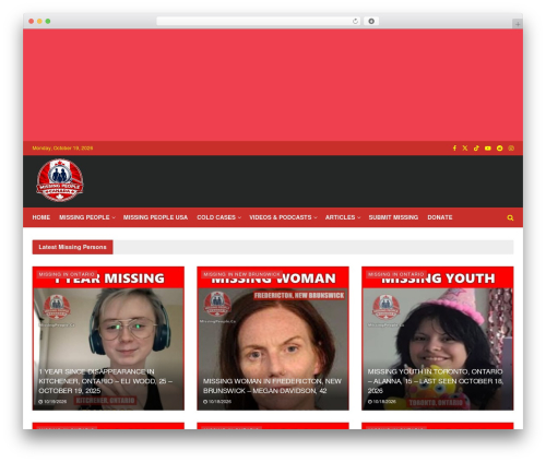 Jnews tiktok WordPress plugin - missingpeople.ca