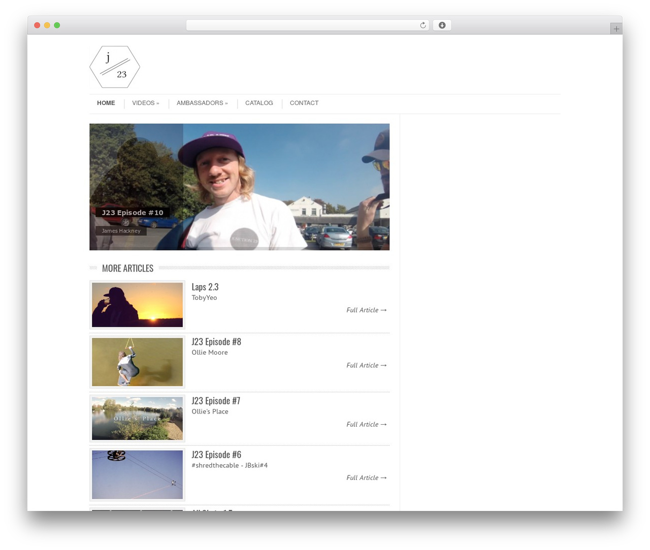 Leaf WordPress theme - junction23.net