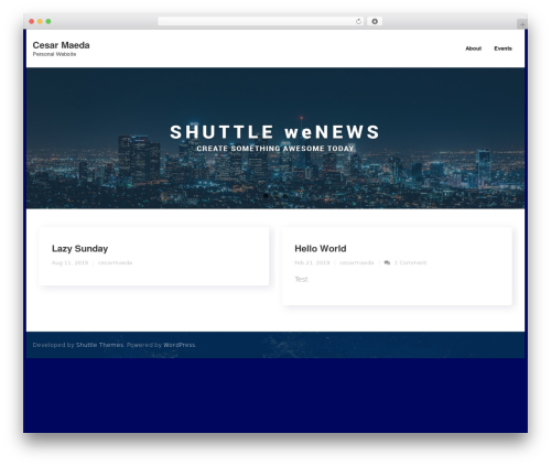 Shuttle WordPress theme - cesarmaeda.com Shuttle WordPress theme - cesarmaeda.com