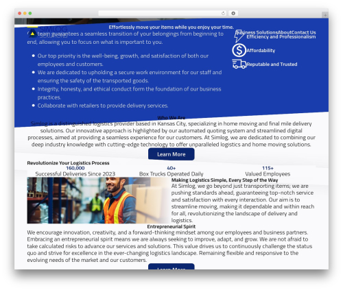 Simlog WordPress theme - simlogsolutions.com