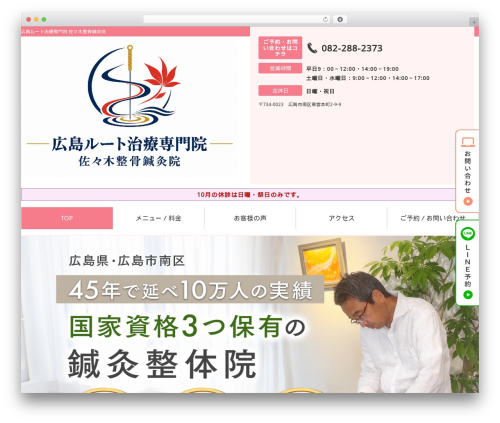 WordPress theme Selfull - sasaki-chiryouin.com