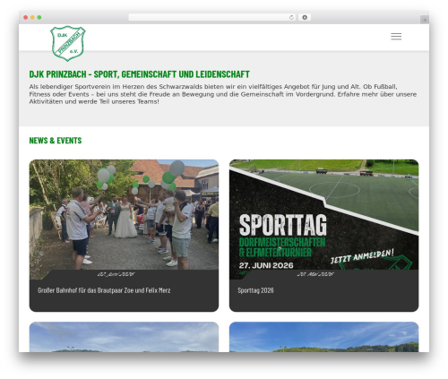 WordPress website theme Hello Elementor - djk-prinzbach.de