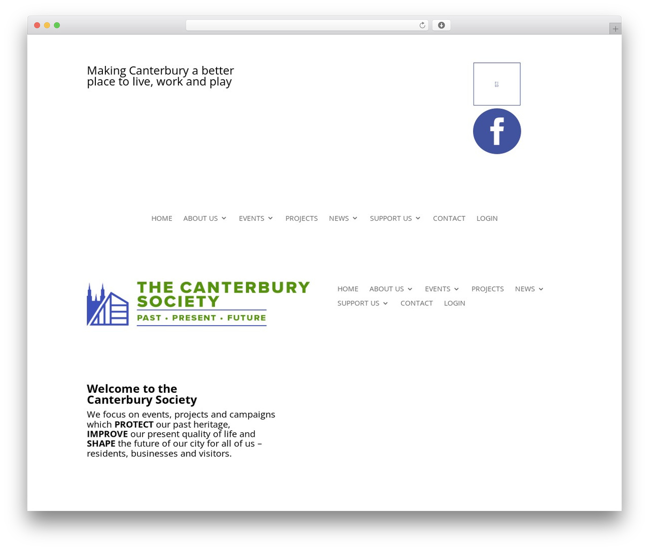 Divi WordPress theme design - canterburysociety.org.uk