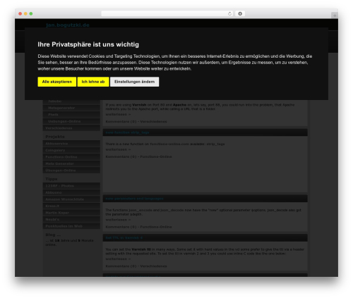 JB WordPress theme - jan.bogutzki.de