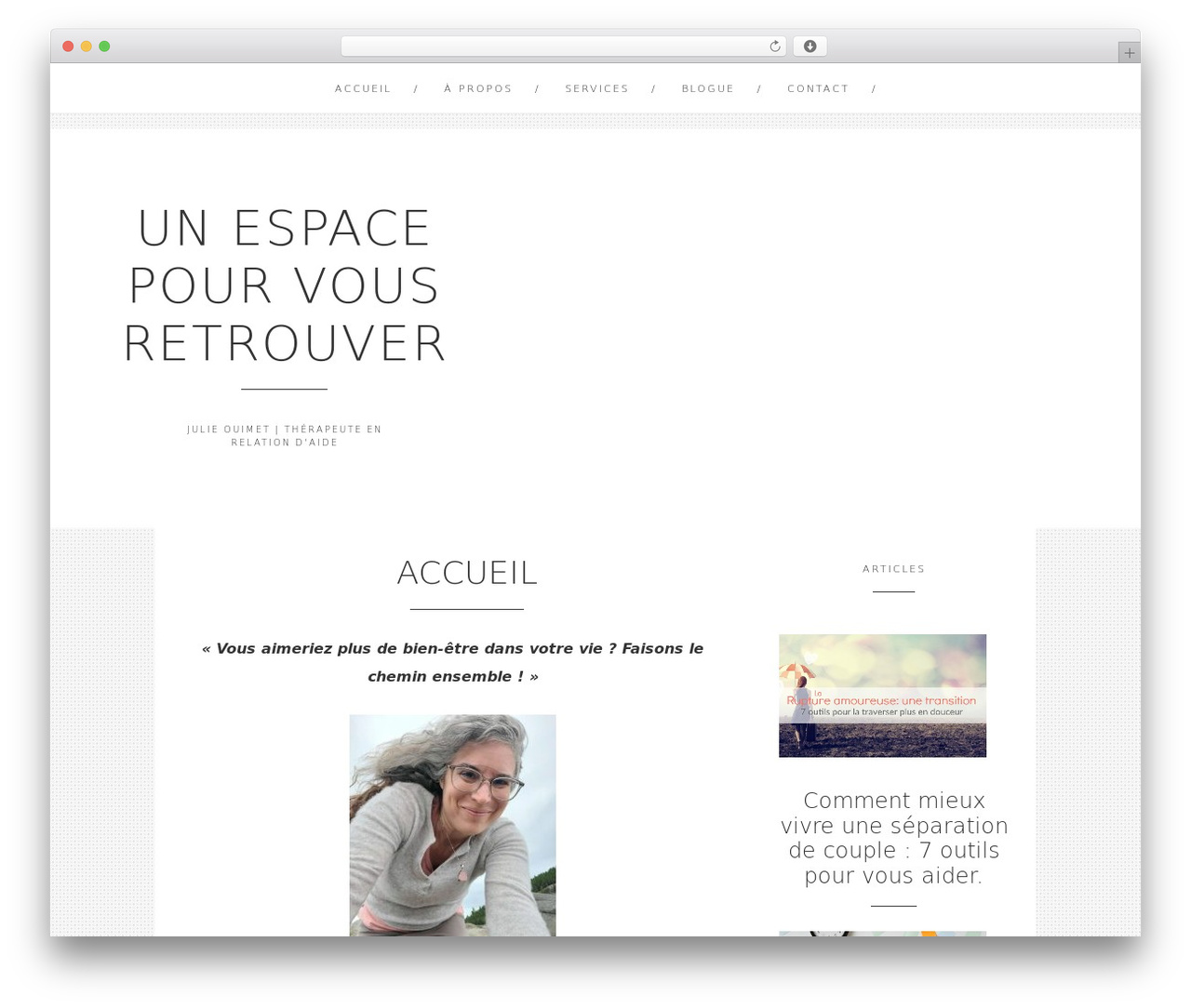 Style Theme theme WordPress - julieouimet.com