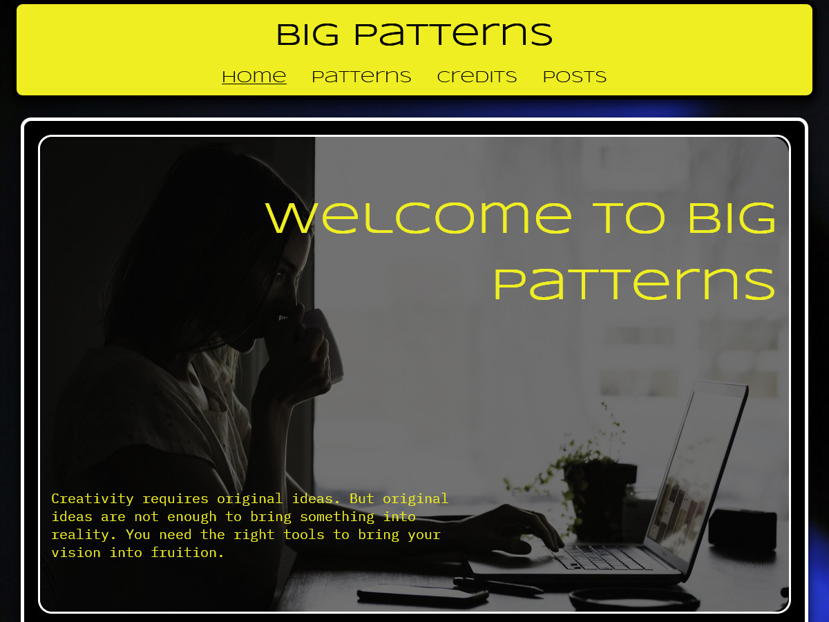 Big Patterns WordPress gallery theme