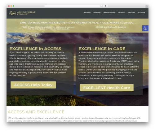 Everest WordPress theme - achievewholerecovery.com