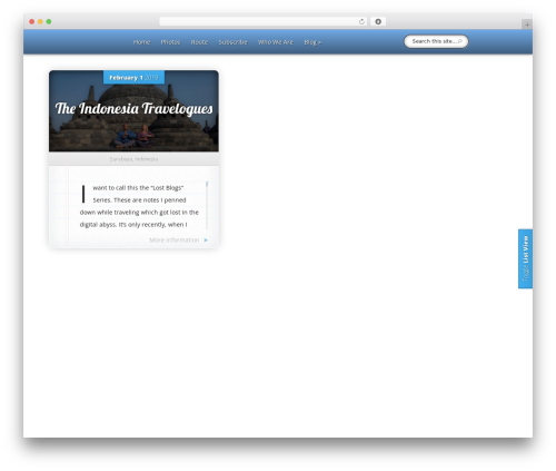 Explorable WordPress theme - joviality.us