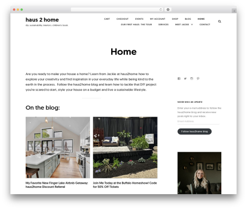 Ippo WordPress blog theme - haus2home.com