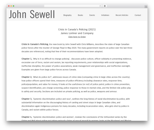 Theme WordPress Cafe Elements - johnsewell.com