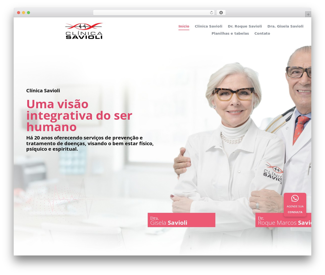 WordPress theme Divi - clinicasavioli.com.br