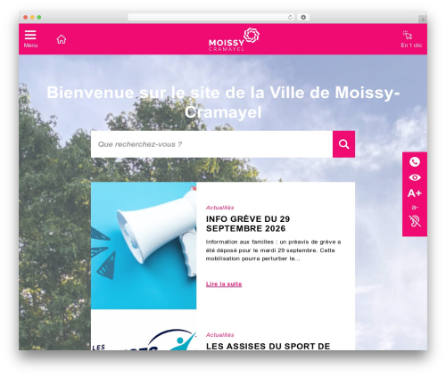 WordPress theme Moissy - moissy-cramayel.fr