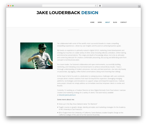 Xone WordPress page theme - jlouderbackdesign.com