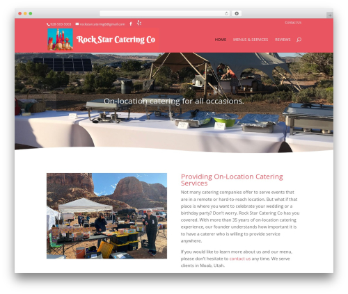 Divi WordPress theme - moabonlocationcatering.com