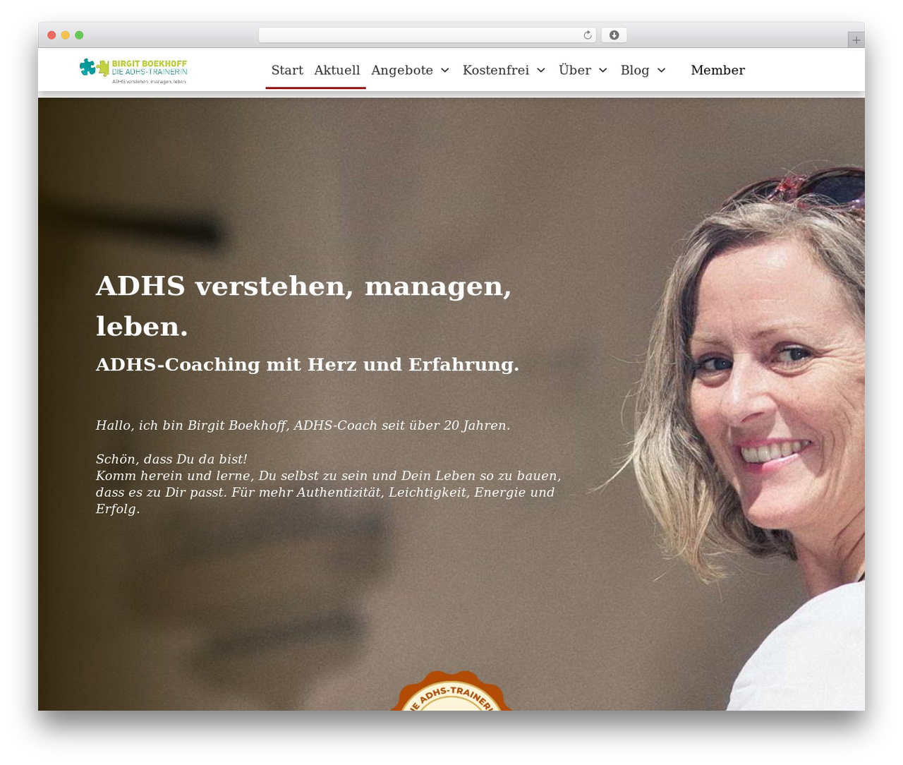 Thrive Theme Builder WordPress theme - adhs-trainerin.de
