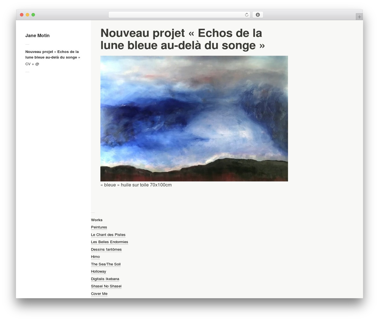 Touchfolio WordPress theme - janemotin.com