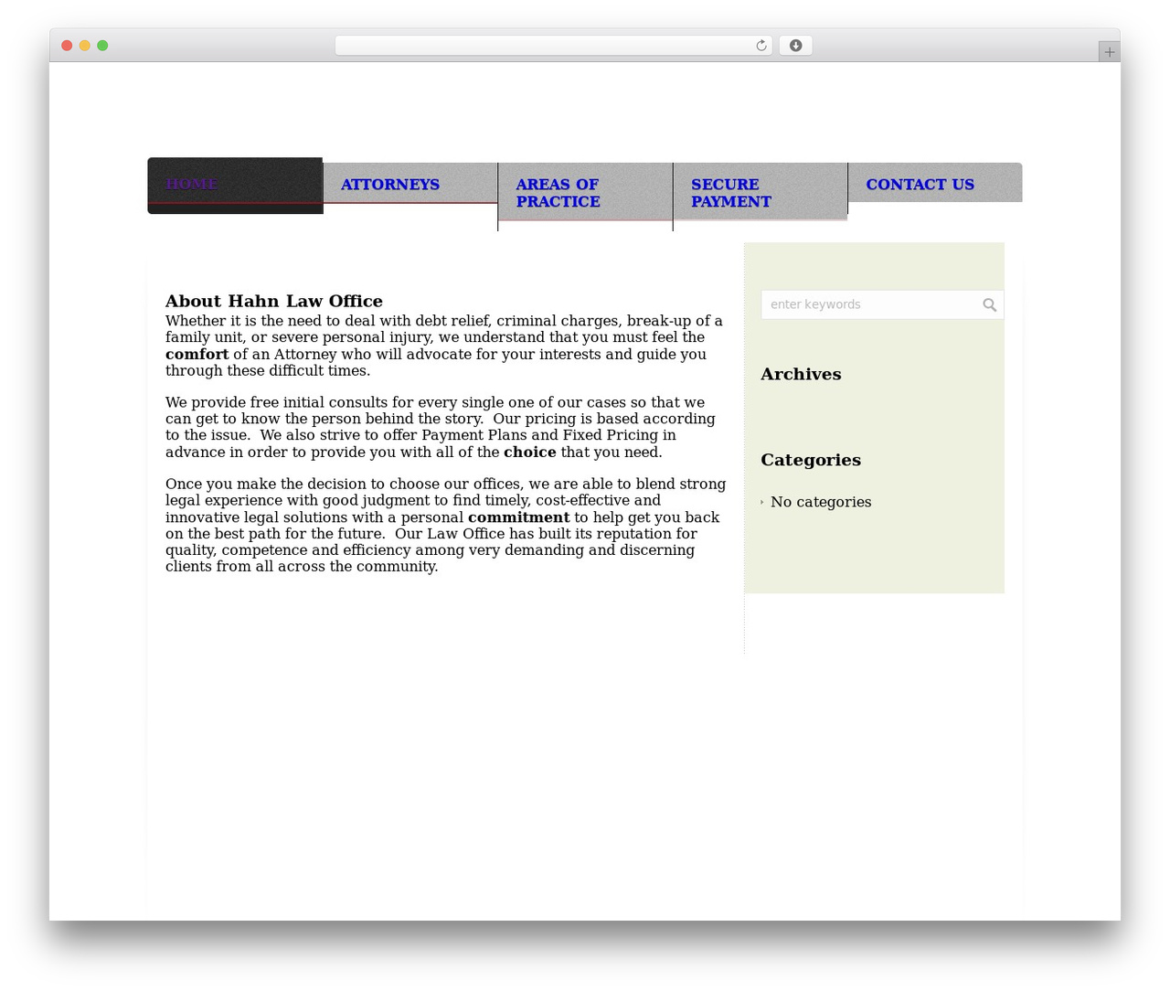 Willbridge WordPress theme - jhahnlaw.com