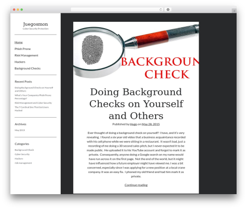 Author WordPress theme design - juegosmon.net