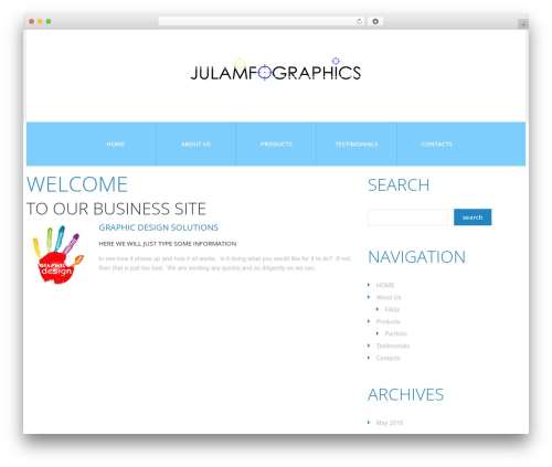 cherry theme WordPress - julamfographics.com