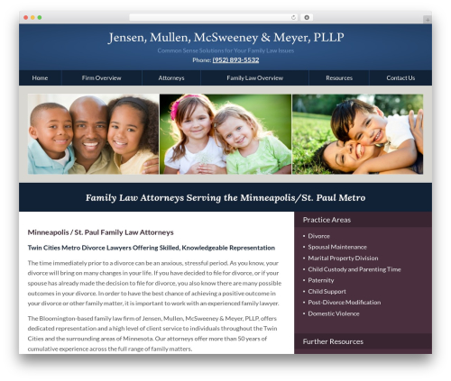 Jensen, Mullen & McSweeney, PLLP - modPremium company WordPress theme - jmmfamilylaw.com