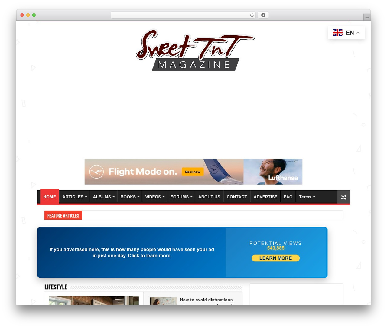 Sahifa food WordPress theme - sweettntmagazine.com