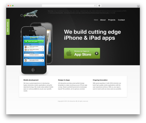 The Developer WordPress theme - jninteractive.com