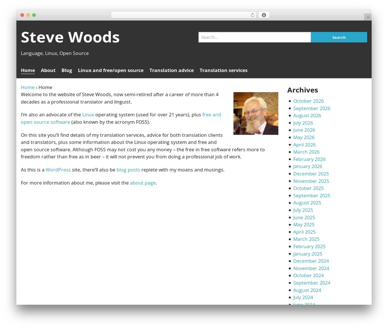 WordPress theme Codon - slwoods.co.uk