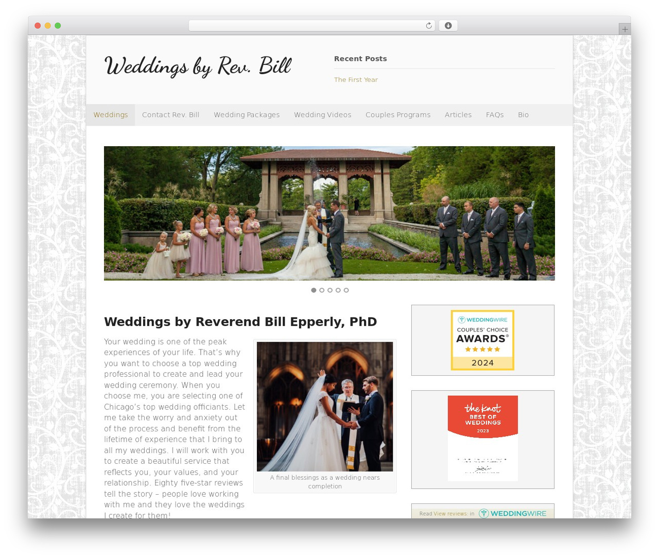 Canvas WordPress page template - weddingsbyrevbill.com