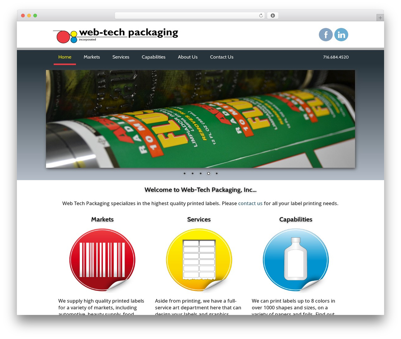 Catalyst WordPress theme design - webtechpackaginginc.com