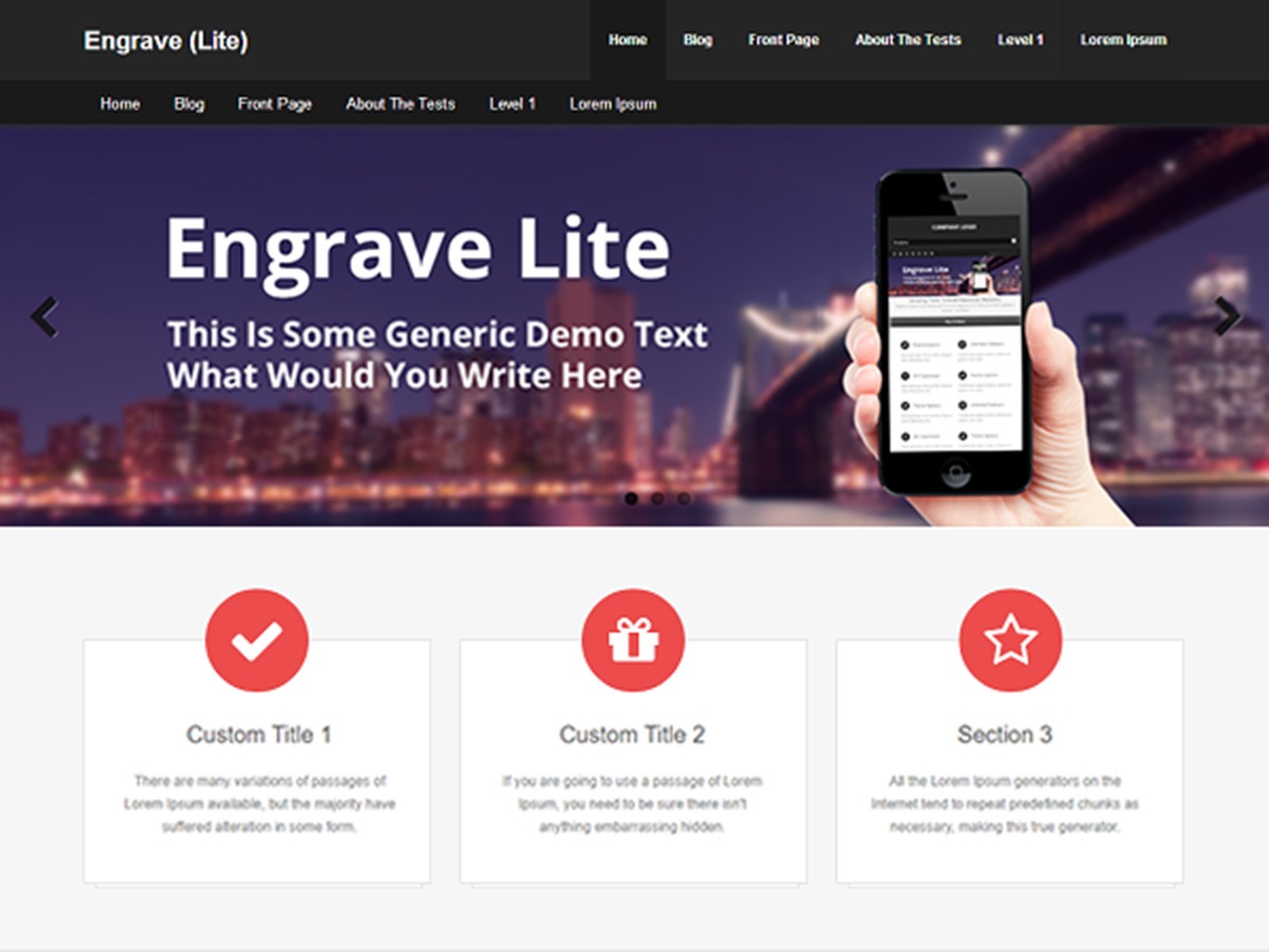 Engrave (Lite) template WordPress free