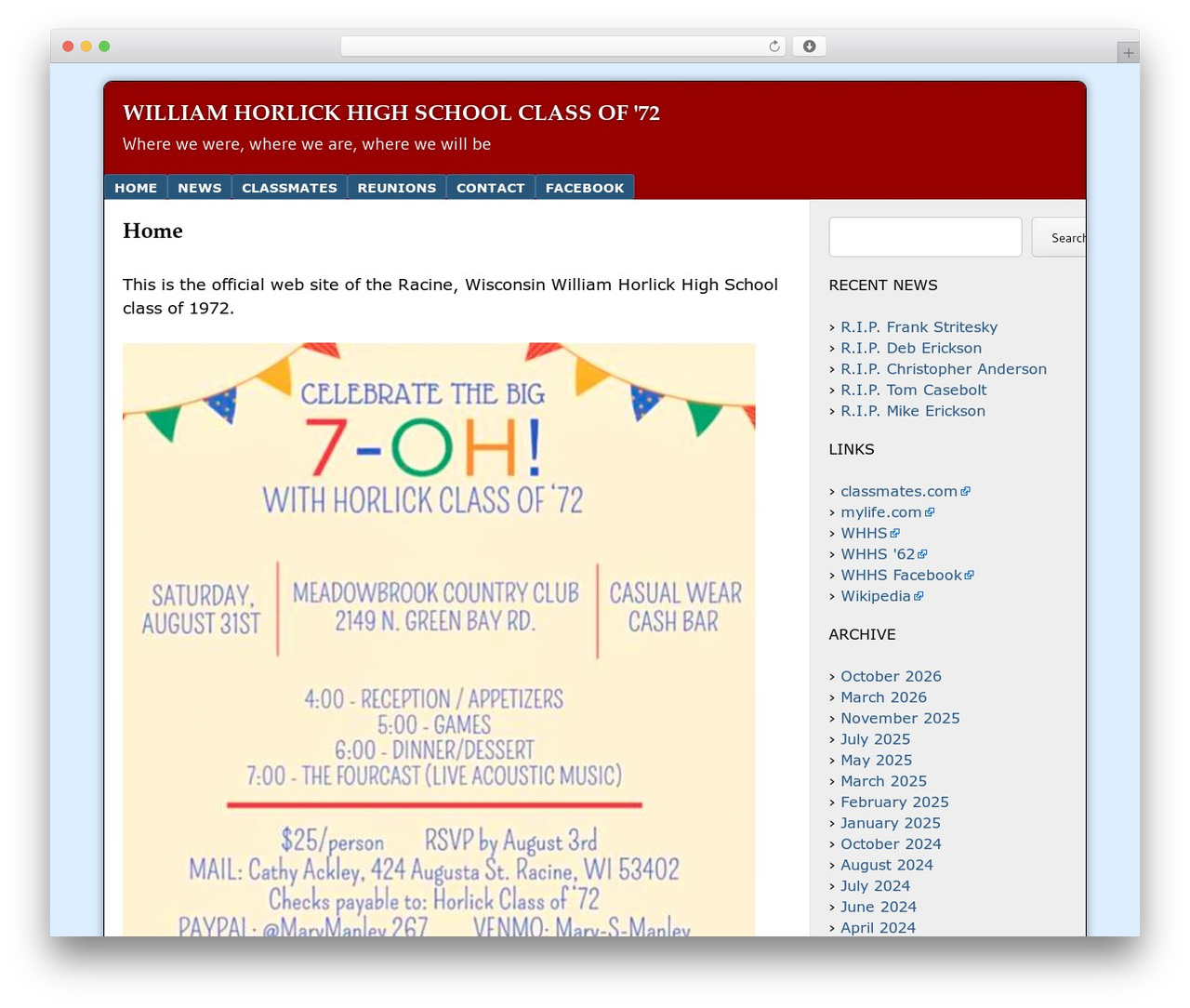 F2 WP theme - whhs72.org F2 WP theme - whhs72.org