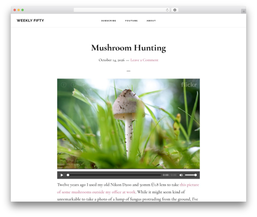 Genesis theme WordPress - weeklyfifty.com