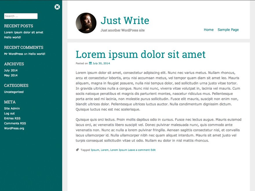 Just Write WordPress blog theme Just Write WordPress blog theme