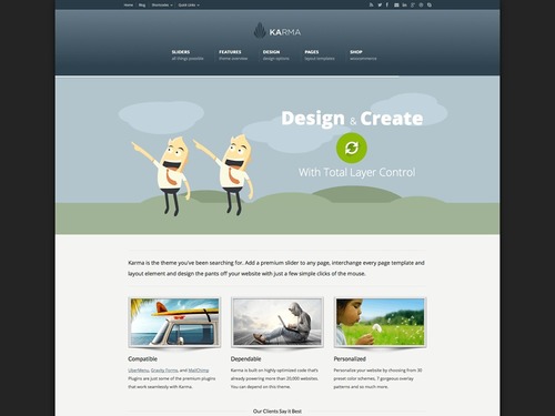 Karma - Responsive Clean Website Template by TrueThemes