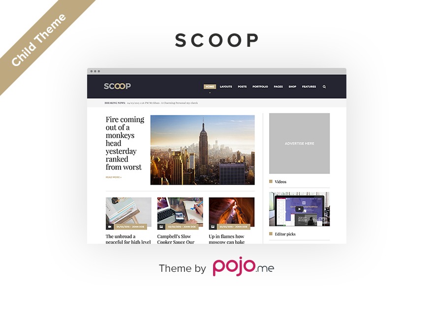 Scoop Child WordPress page template
