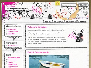 Scribblings WordPress theme design by Joey Robinson