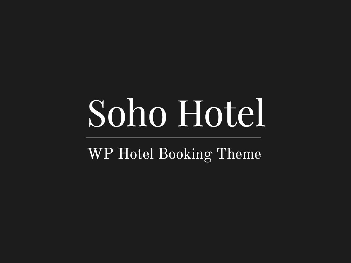 SohoHotel WordPress hotel theme
