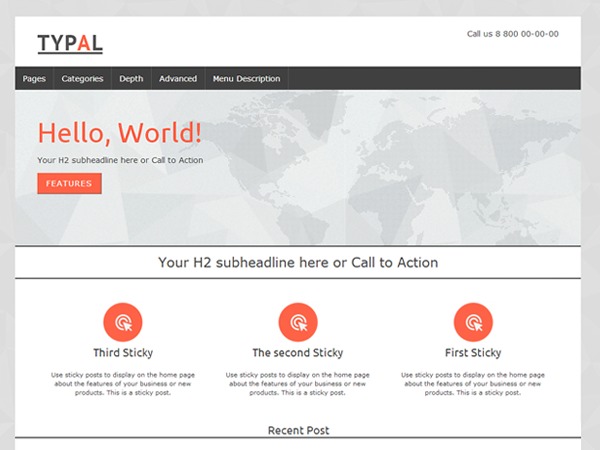 Typal.makewp005 company WordPress theme
