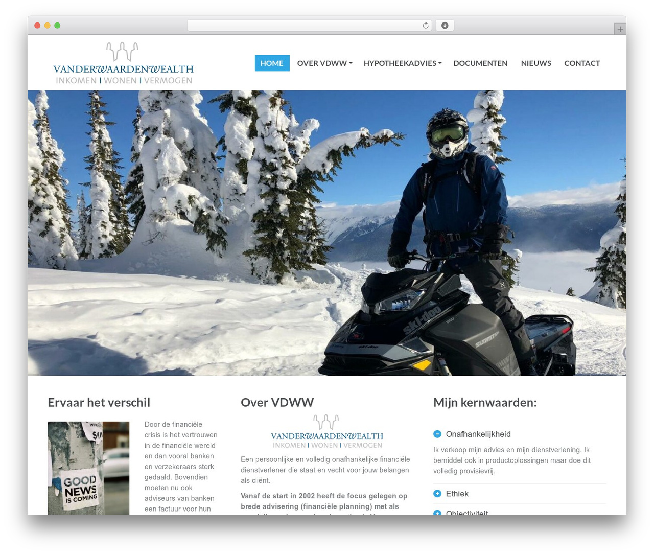 WordPress website theme PressCore - waardenwealth.nl