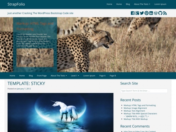 WP StrapFolio theme WordPress by WP Strap Code