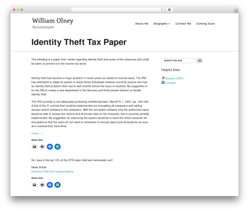 WP theme impulse - williamolney.com