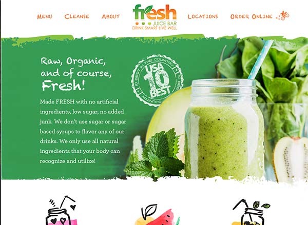 Best WordPress theme Fresh Juice Bar by 