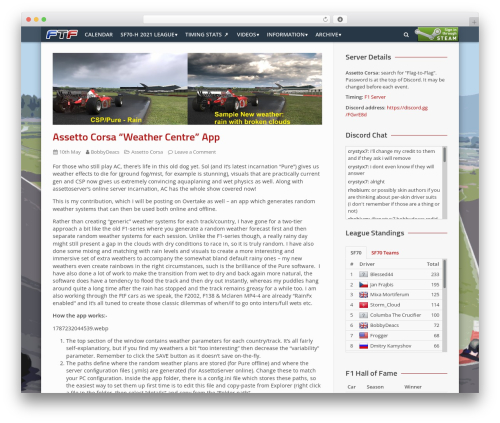 WordPress theme fish - flag-to-flag.com