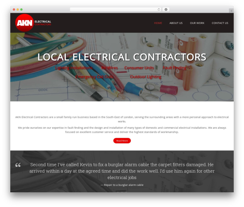 WordPress theme Lambda - aknelectrical.co.uk