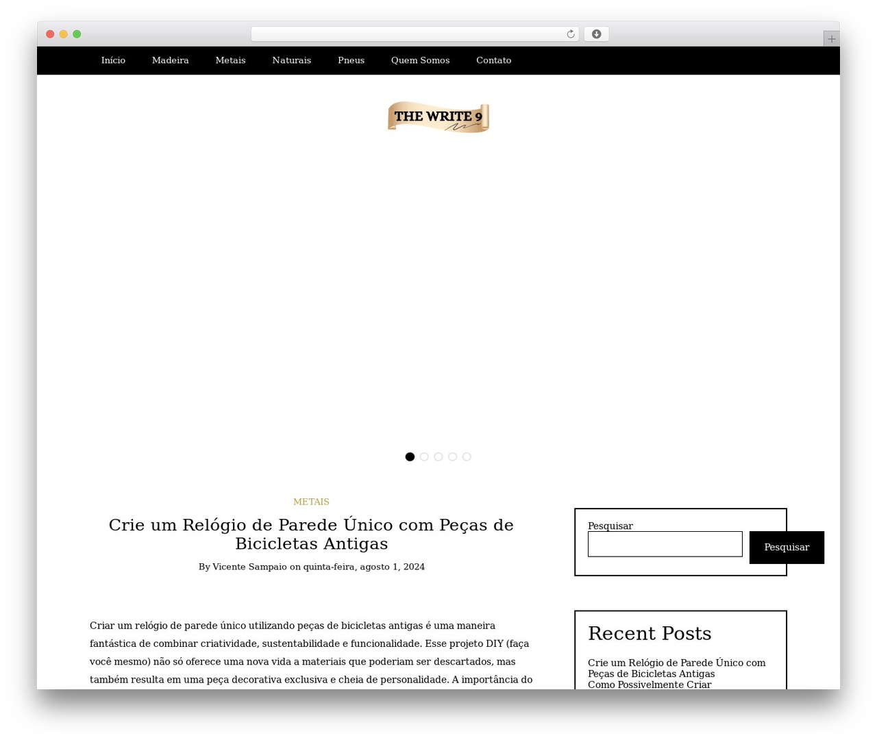 Writee premium WordPress theme - thewrite9.com